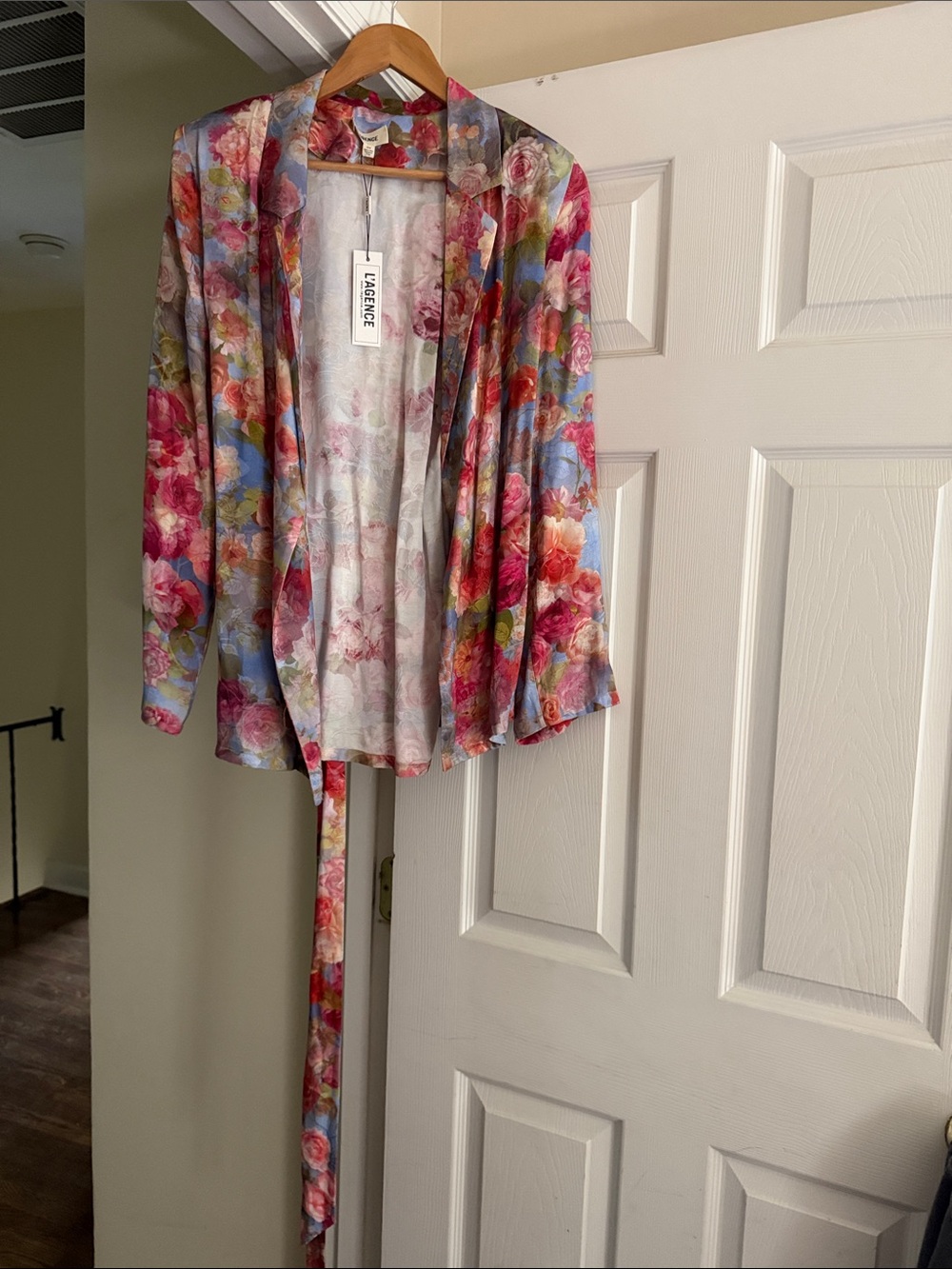 L’Agence Floral Open-Front Women's Jacket in Multicolor